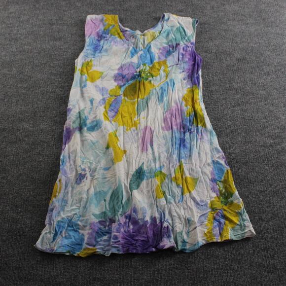 Jams World Dress Women XL Floral Mini Sleeveless Colorful Hawaiian Tropical Chic - Picture 1 of 7